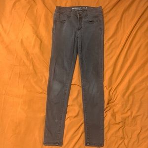 american eagle black jeggings size 4